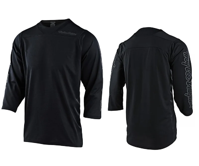 Troy Lee Designs Ruckus 3/4 Sleeve MTB Jersey - Solid - Black