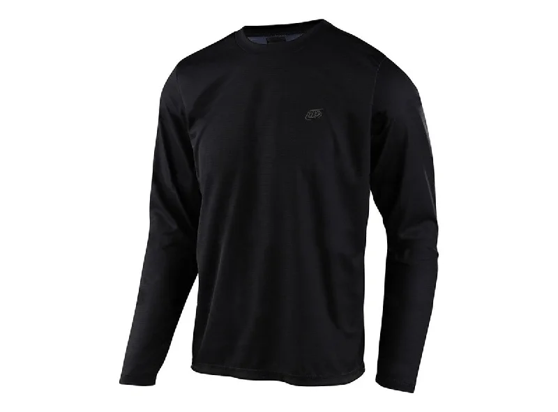 Troy Lee Designs Flowline Long Sleeve MTB Jersey - Solid - Black