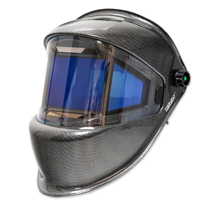 TGR Digital Panoramic 180 View Solar Powered Auto Darkening Welding Helmet - True Color (Carbon Fiber)