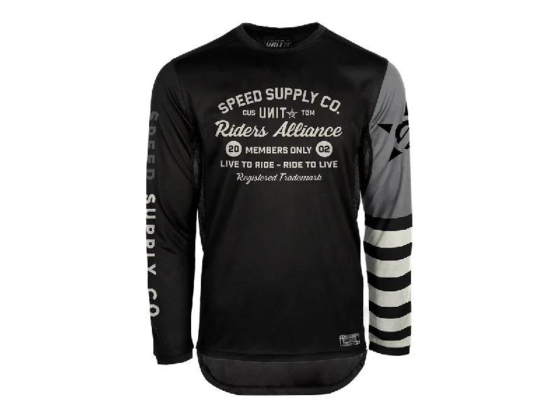 Unit Bandit Long Sleeve MX Jersey - Slim Fit - Black-Gray - 2021