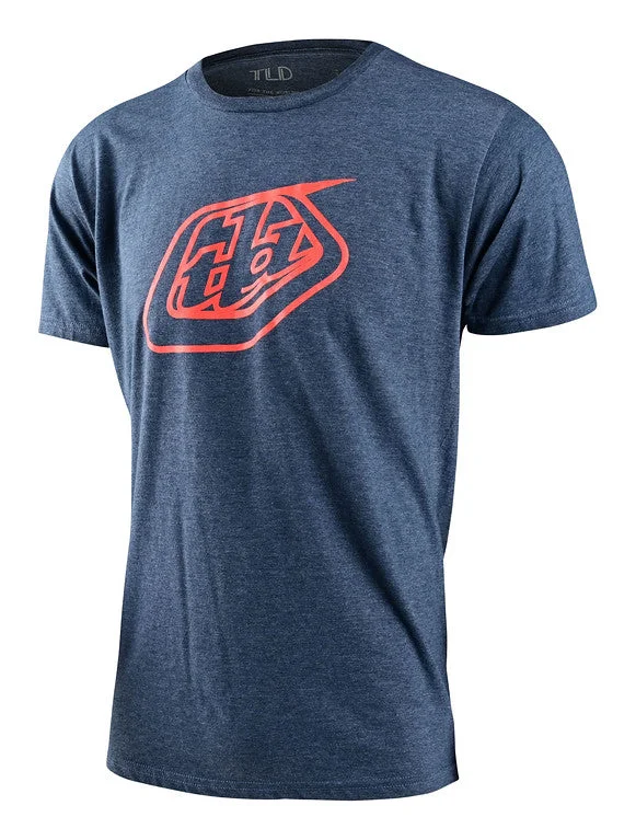 Troy Lee Designs Badge Short Sleeve Tee - Navy Black Heather