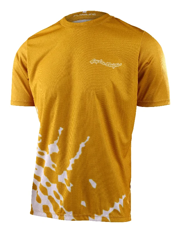 Troy Lee Designs Flowline Short Sleeve MTB Jersey - Big Spin - Gold Flake - 2023