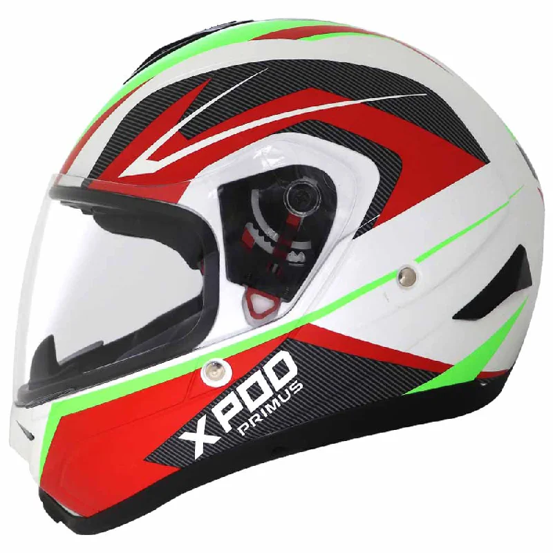 TVS XPOD Primus Helmet for Men- ISI & DOT Certified, EPS Impact Absorption, Quick Release Strap – Premium Bike Helmet for Safety & Comfort (White)