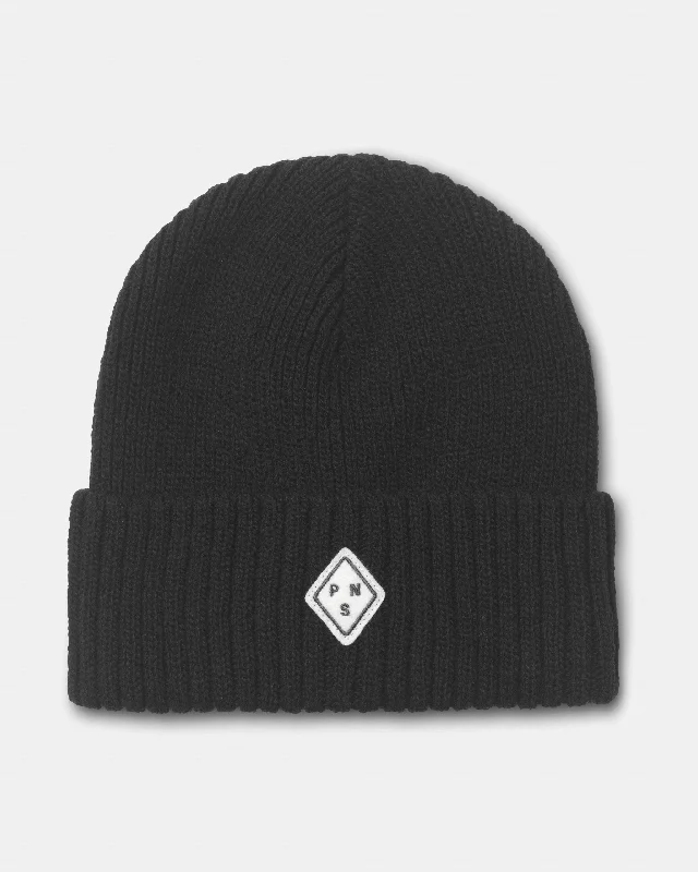 Off-Race Patch Beanie - Black