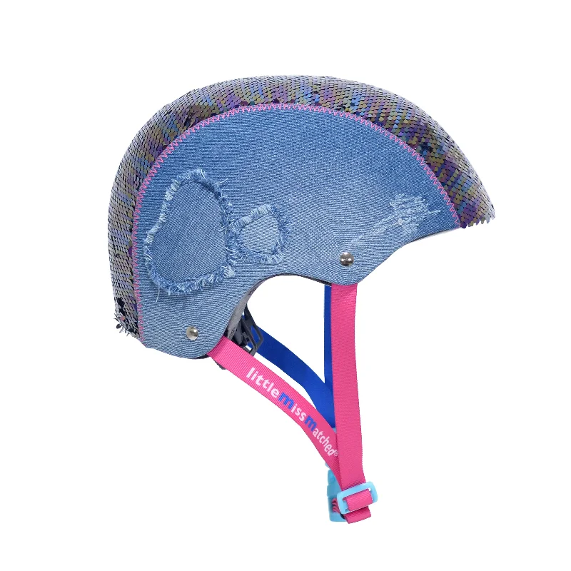 LittleMissMatched® Denim Sequin Youth Helmet