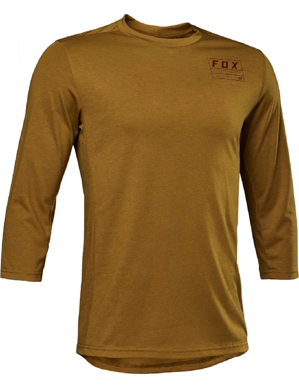 Fox Racing Ranger Dri Release 3/4 Sleeve MTB Jersey - Iron - Caramel