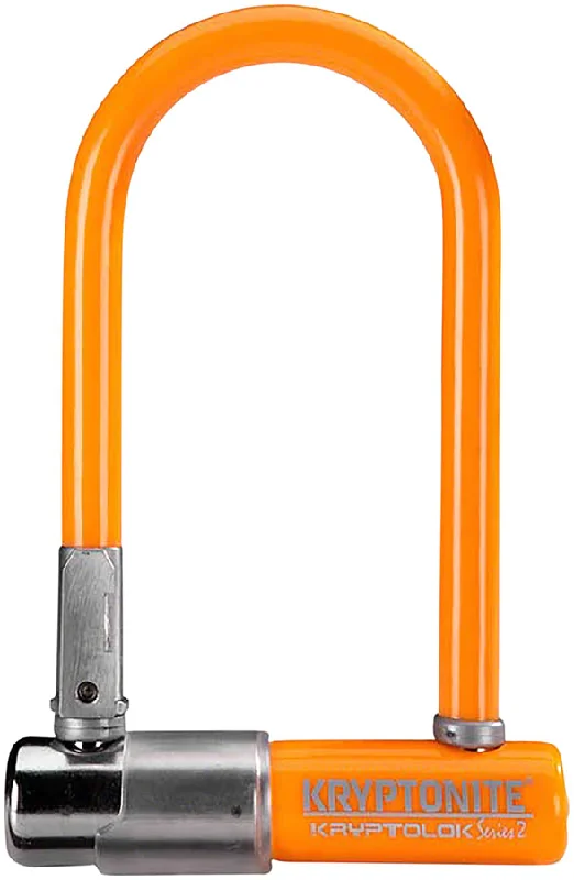 KRYPTONITE KRYPTO SERIES 2 MINI-7 U-LOCK - 3.25 X 7 KEYED ORANGE INCLUDES BRACKET