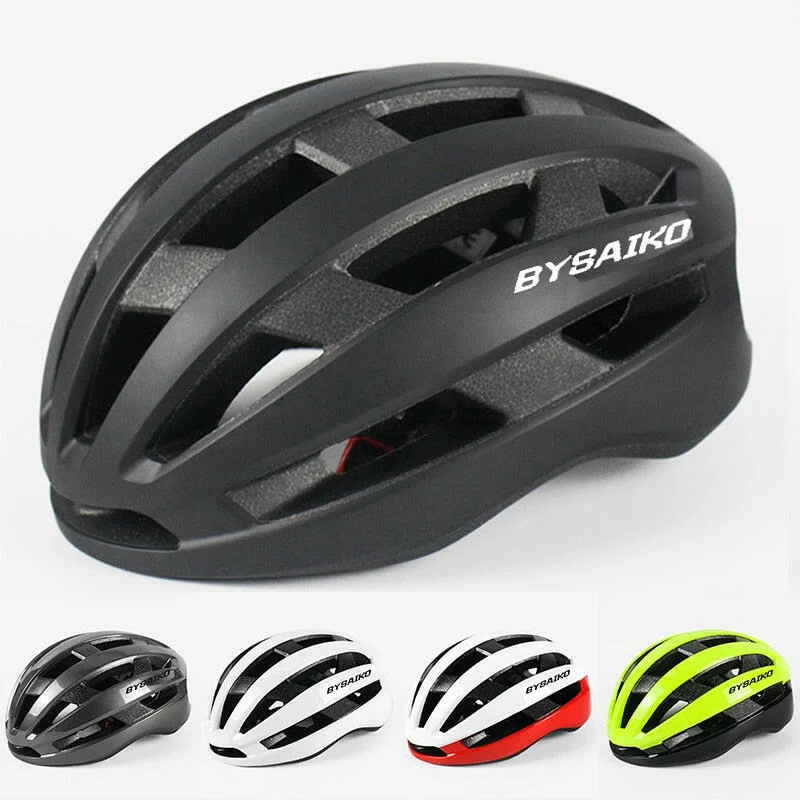 BYSAIKO Cycling Helmet Men Women MTB Mountain Road Bike Integrally Molded Ultralight Helmet Outdoor Sports Riding Equipment