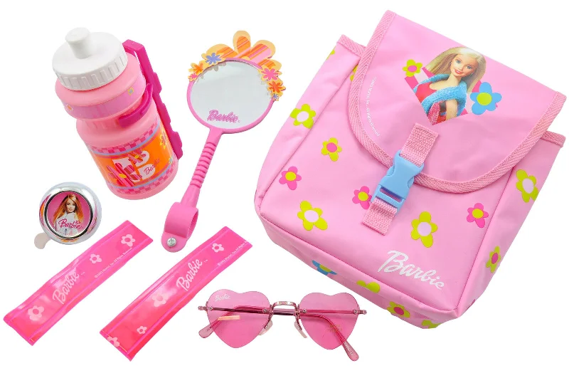 BARBIE IDEAL GIFT PACK-BOTTLE BELL MIRROR SUNGLASSES REFLECTIVE ARMBANDS BAG