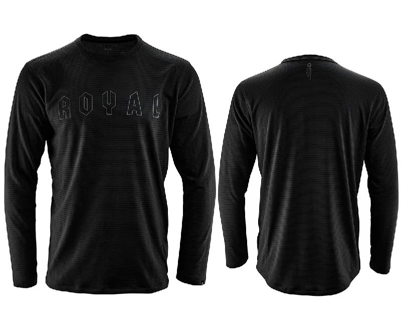 Royal Matrix Long Sleeve MTB Jersey - Black - 2022