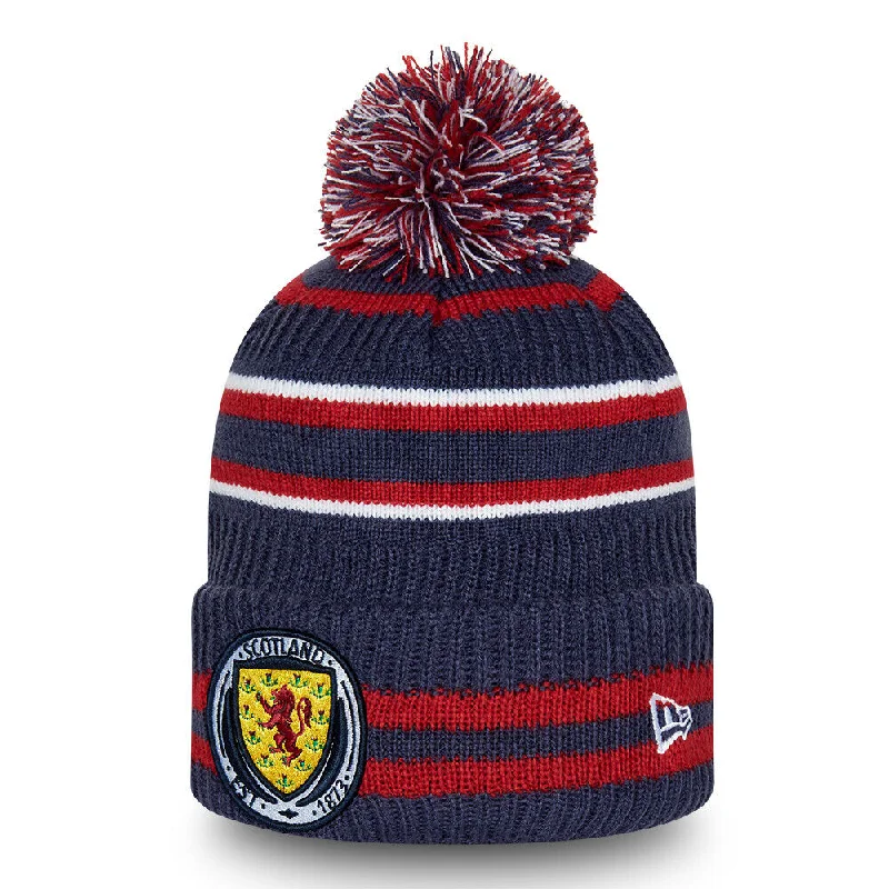 Scottish Football Sfa Stripe New Era Bobble Knit Hat - 60183697