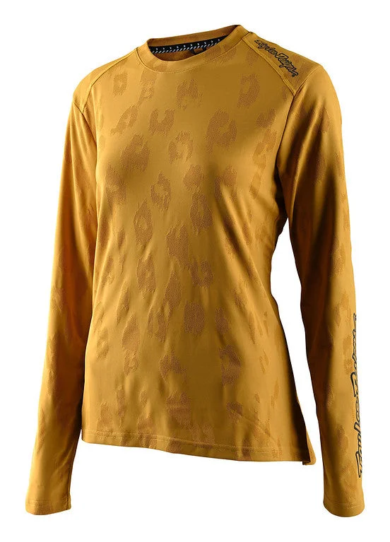 Troy Lee Designs Lilium Long Sleeve MTB Jersey - Womens - Jacquard - Honey