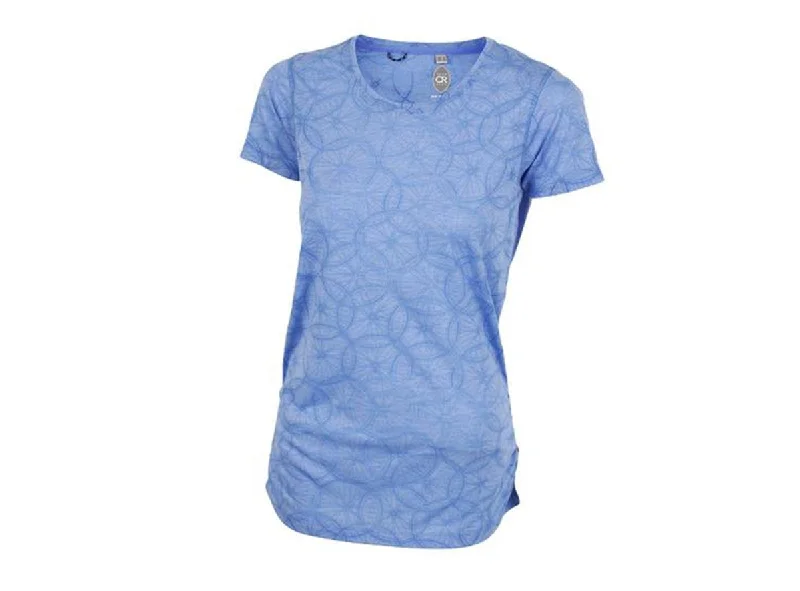 Club Ride Wheel Cute Short Sleeve MTB Jersey - Womens - Glacier Blue