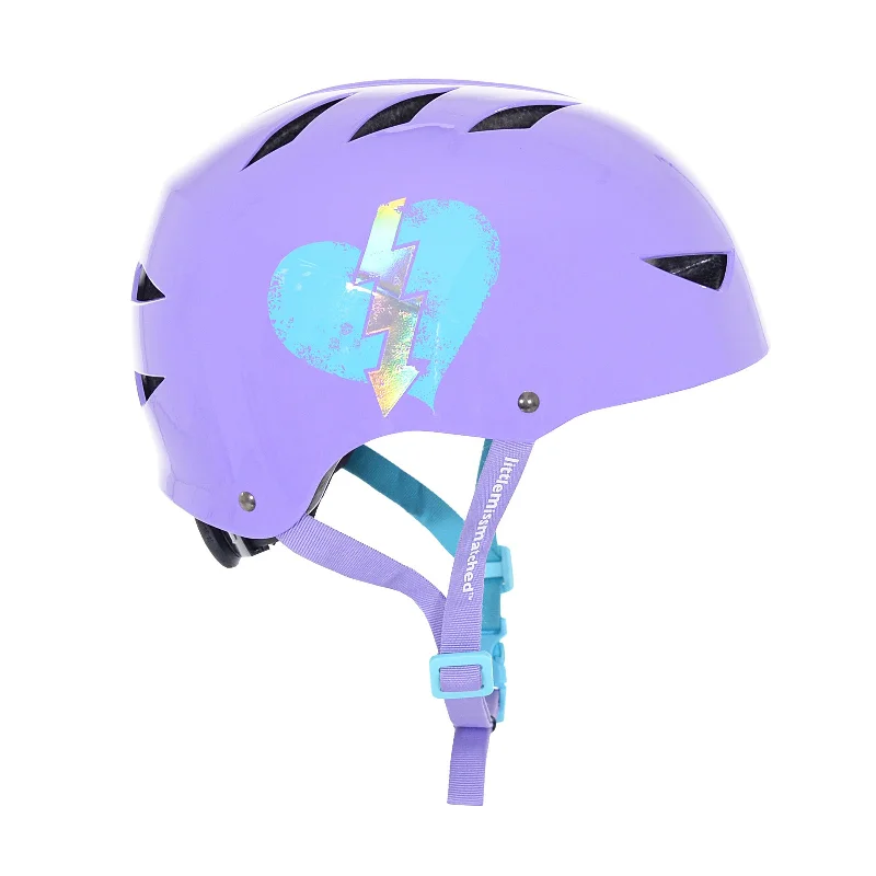 LittleMissMatched® Purple Hologram Youth Multi-Sport Helmet