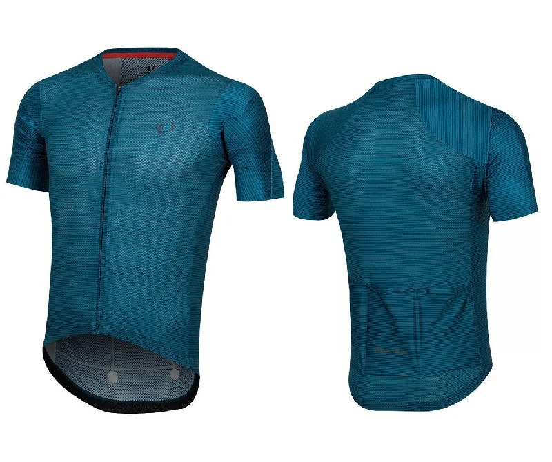 Pearl Izumi PRO Mesh Short Sleeve Road Jersey - Teal-Navy Stripe - 2020