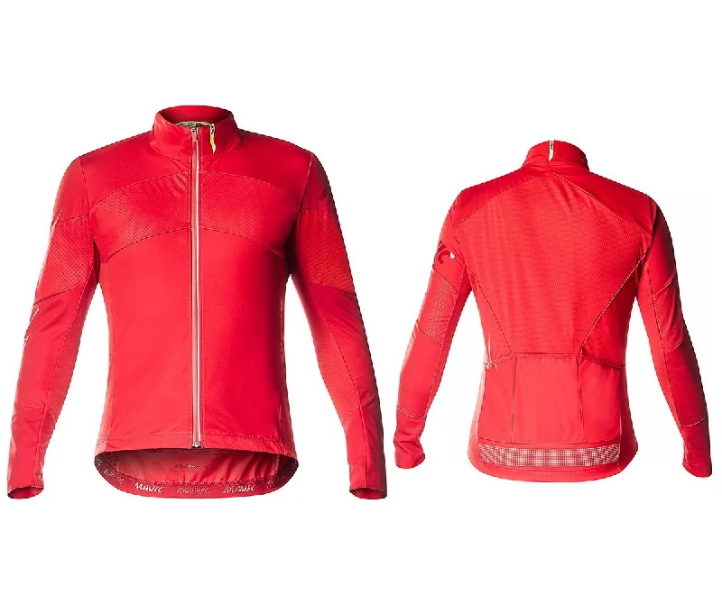 Mavic Cosmic Pro Wind Long Sleeve Road Jersey - Haute Red