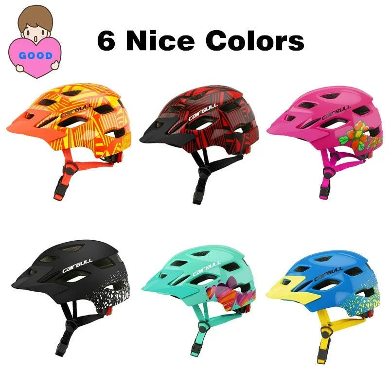 Cairbull 46 Kids Bike Helmet With Taillight Children Sports Safety Cycling Helmet Scooter Balance Fashionable Bicycle Helmet