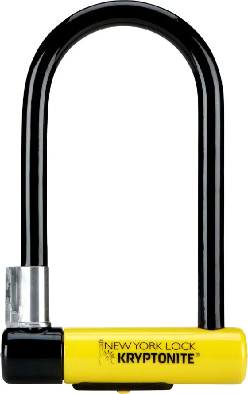 KRYPTONITE NEW YORK U-LOCK - 4 X 8 KEYED BLACK INCLUDES BRACKET