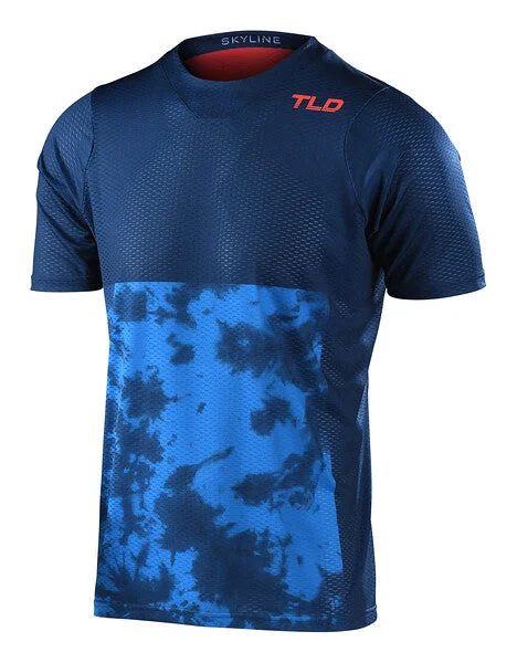 Troy Lee Designs Skyline Air Short Sleeve MTB Jersey - Breaks - Dark Slate Blue - 2022