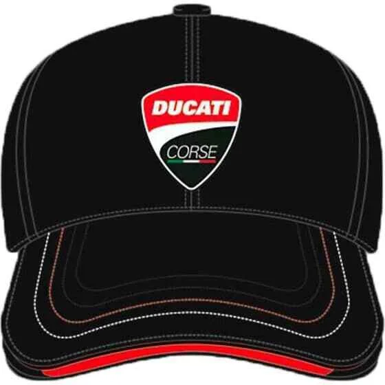 Official Ducati Corse Badge Patch Black Baseball Cap - 19 46007