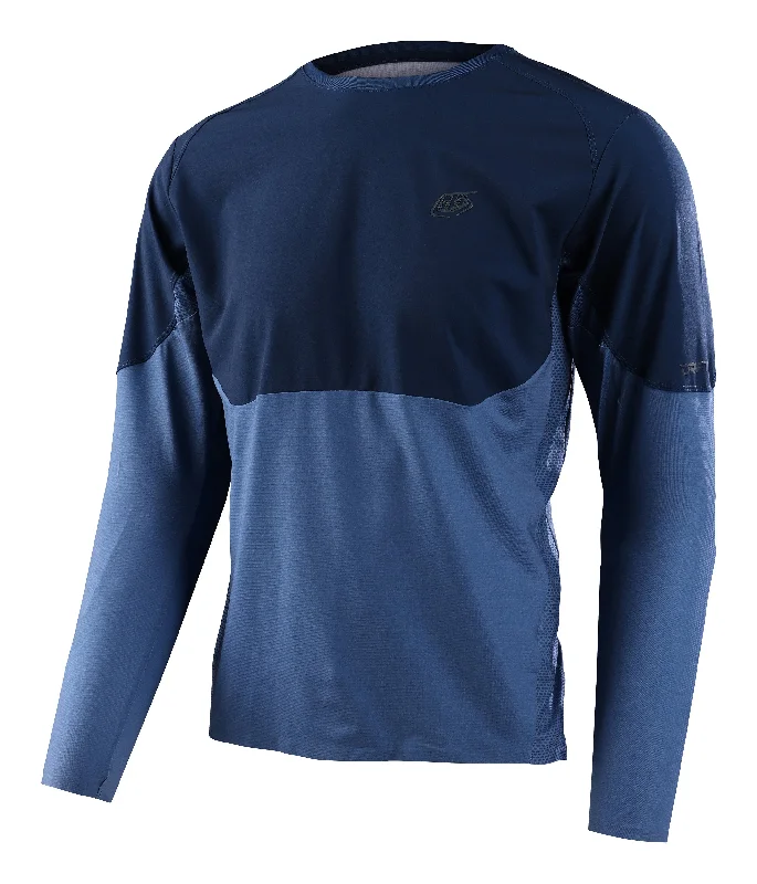 Troy Lee Designs Drift Long Sleeve MTB Jersey - Blue Mirage - 2023