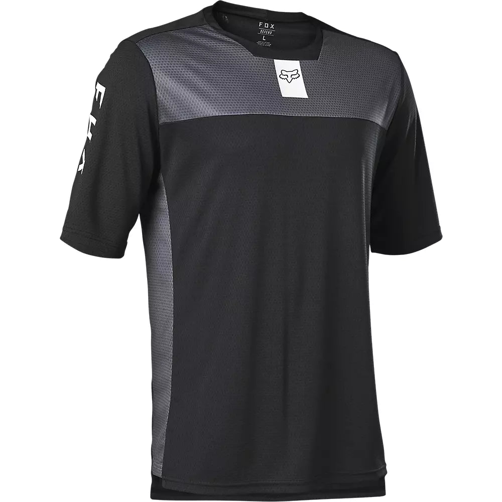 Fox Racing Defend Short Sleeve MTB Jersey - Black-Gray - 2022