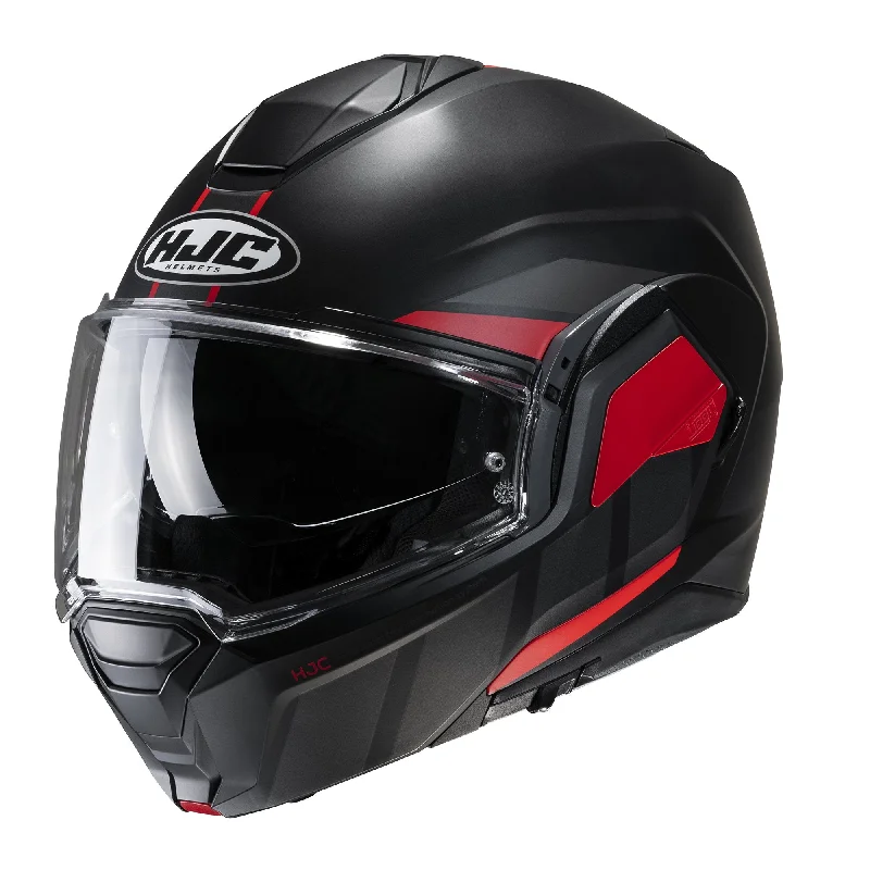 HJC i00 Beis Flip Front Motorcycle Helmet - MC1SF Red