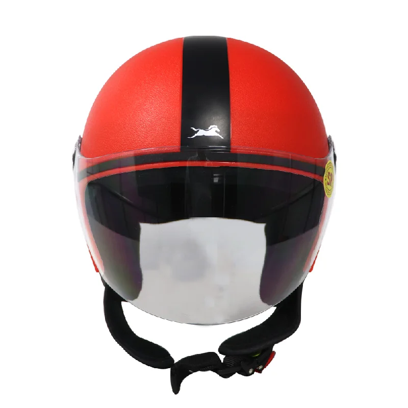 TVS Helmet Half Face Black Eco Red