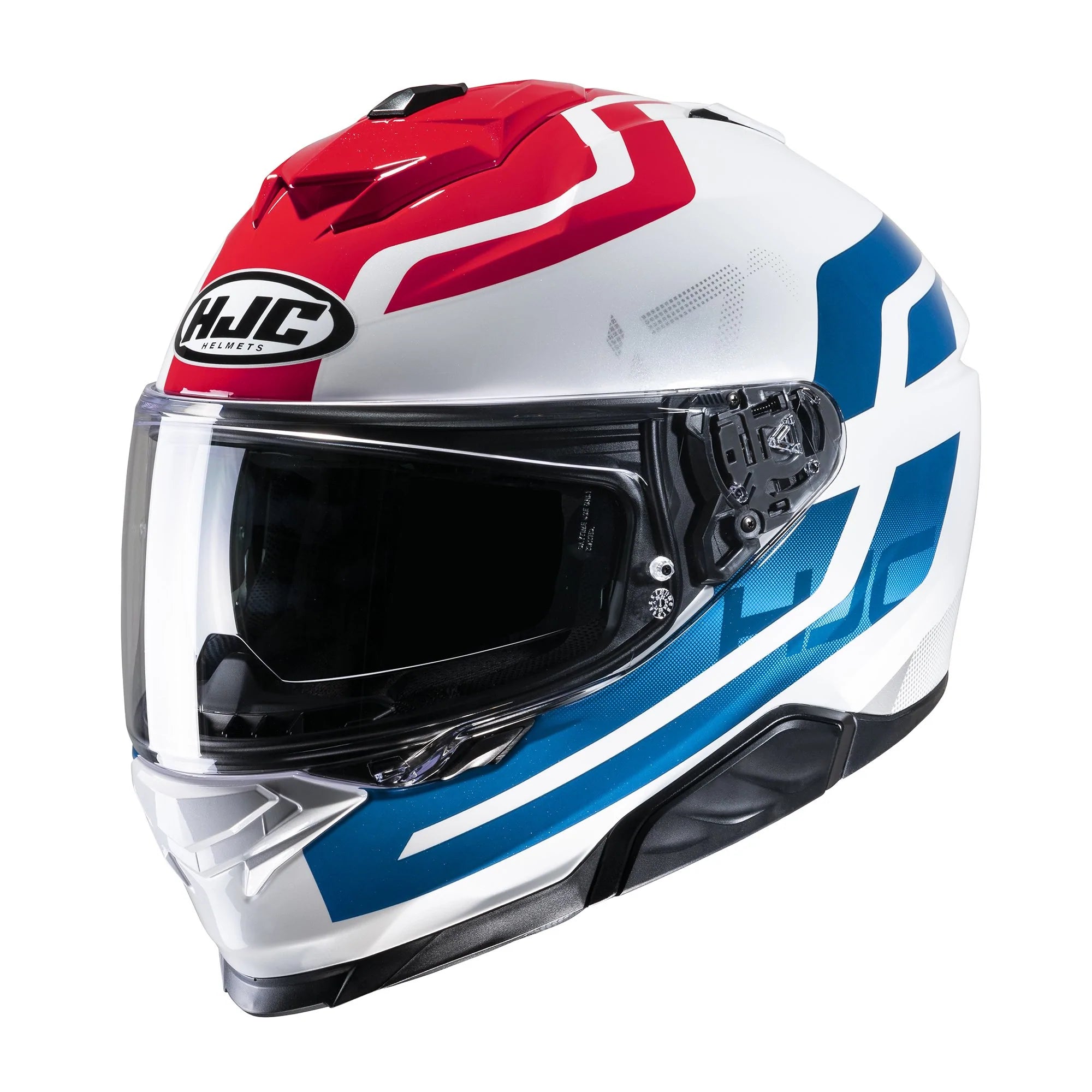 HJC i71 Enta Full Face Motorcycle Bike Helmet - White Red Blue