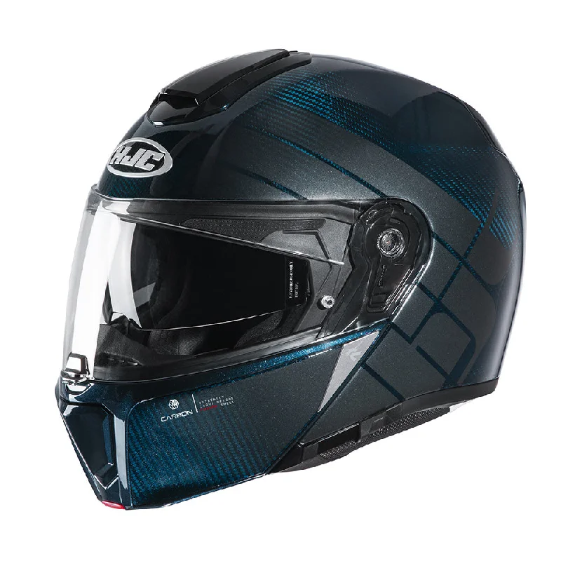 HJC RPHA 90S Balian Carbon MC2 Blue Dual Homologated Flip Front Helmet