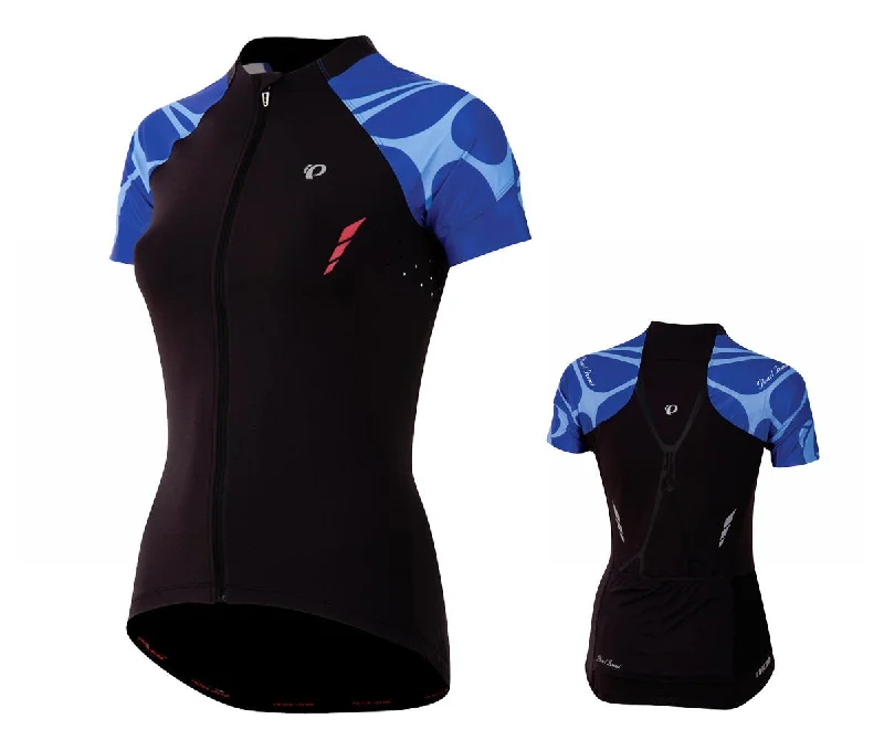 Pearl Izumi Pro Leader Short Sleeve Road Jersey - Womens - Black-Dazzling Blue