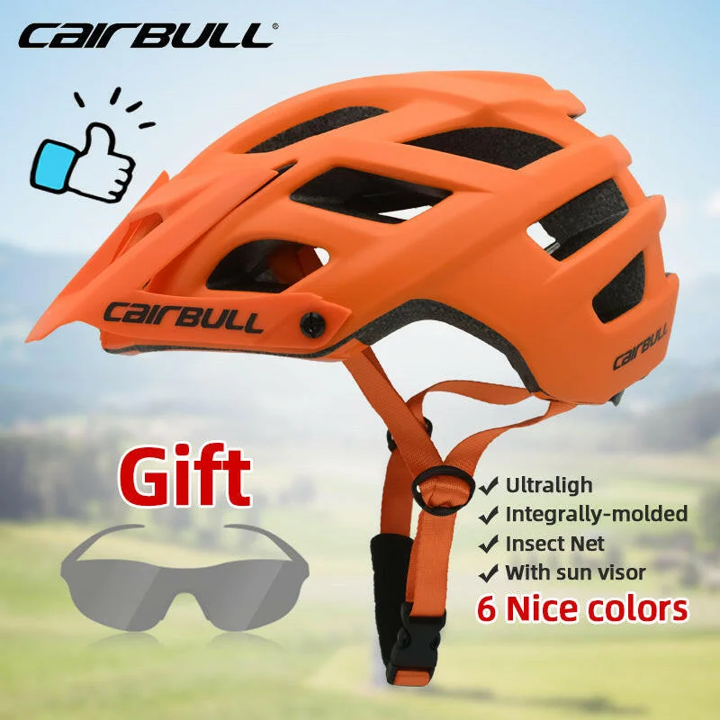 CAIRBULL MTB Cycl Helmet Ultralight Interally-Molded Bicycle Helmets Road Mountain Bike Sun Visor Women Men's capacete ciclismo