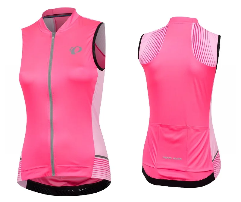 Pearl Izumi Elite Pursuit Sleeveless Road Jersey - Womens - Screaming Pink Diffuse