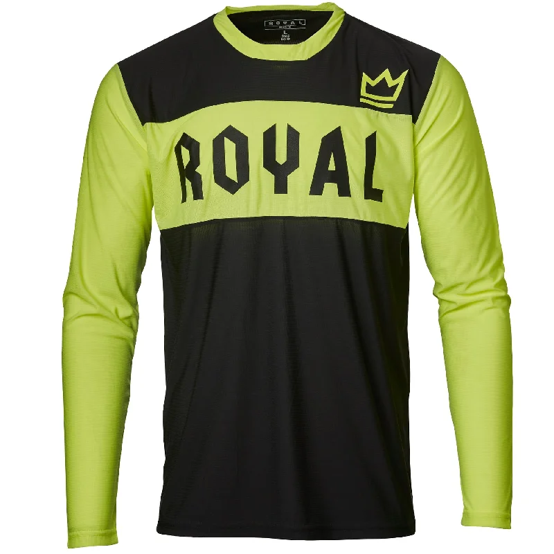 Royal Apex Long Sleeve MTB Jersey - Flo Yellow-Black - 2022