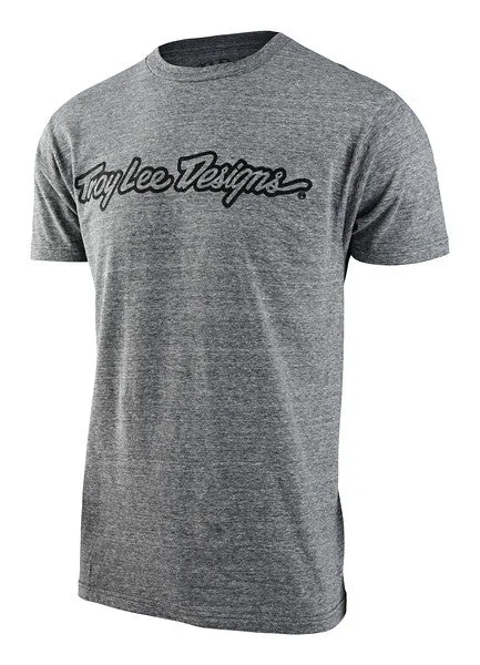 Troy Lee Designs Signature Short Sleeve Tee - Ash Heather