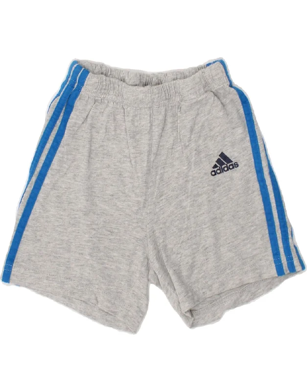 ADIDAS Baby Boys Sport Shorts 18-24 Months Grey Cotton