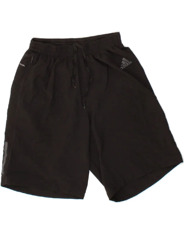 ADIDAS Boys Climacool Sport Shorts 8-9 Years Small Black Polyester