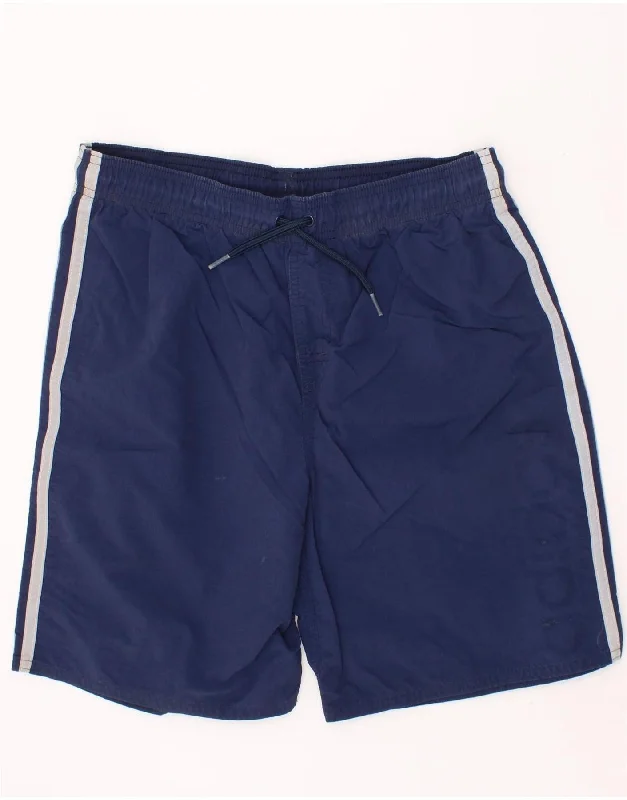 ADIDAS Boys Graphic Sport Shorts 13-14 Years Navy Blue Nylon