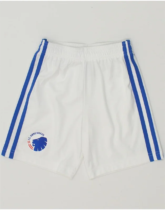 ADIDAS Boys Graphic Sport Shorts 2-3 Years White Polyester