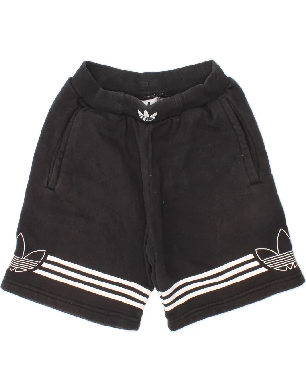 ADIDAS Boys Graphic Sport Shorts 7-8 Years Black