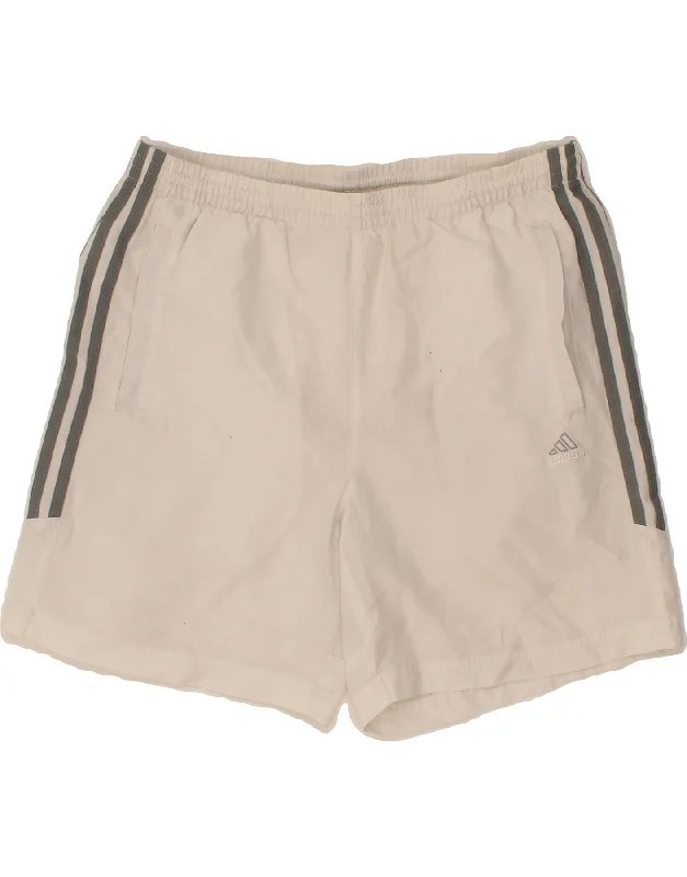 ADIDAS Boys Sport Shorts 13-14 Years White Polyester