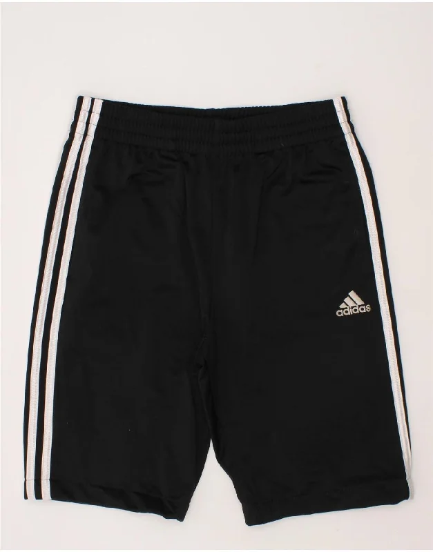 ADIDAS Boys Sport Shorts 14-15 Years Large Black Polyester