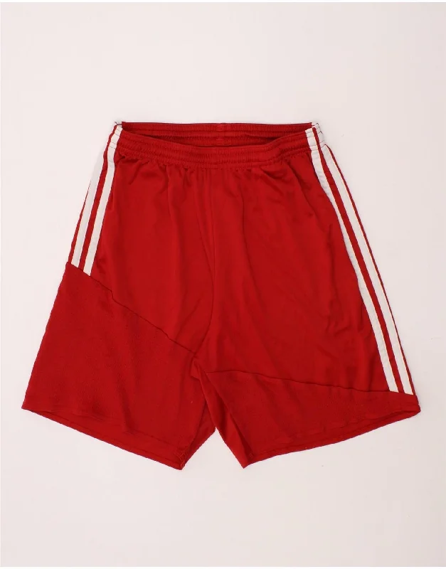 ADIDAS Boys Sport Shorts 7-8 Years Small  Red Polyester