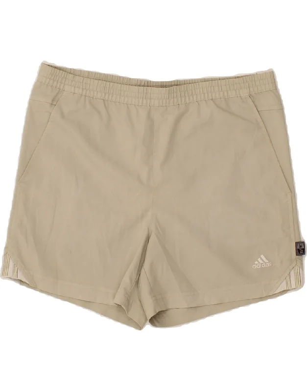 ADIDAS Girls Sport Shorts 13-14 Years Beige Polyester