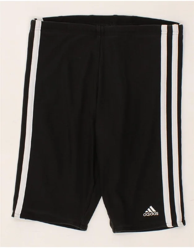 ADIDAS Girls Sport Shorts 9-10 Years Black Polyester