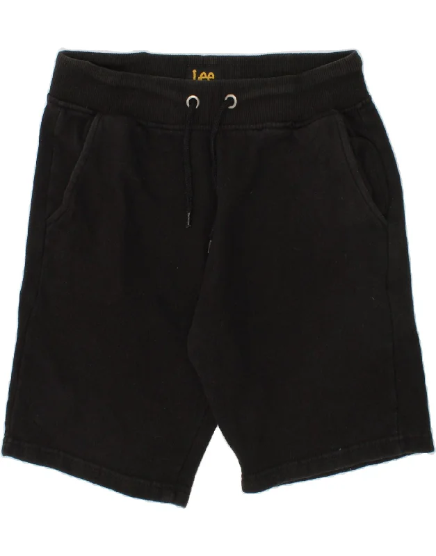 LEE Boys Sport Shorts 10-11 Years Medium Black Cotton