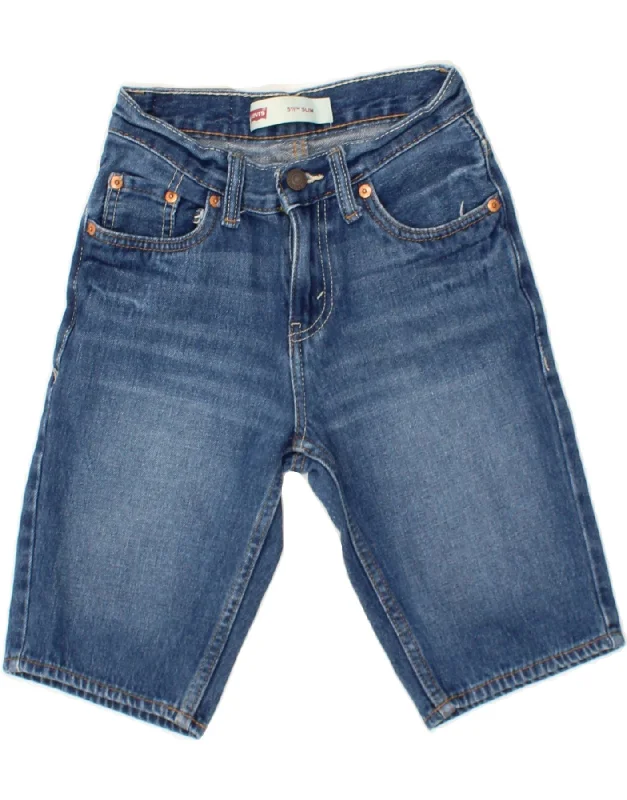 LEVI'S Boys 511 Slim Denim Shorts 9-10 Years W25  Blue Cotton