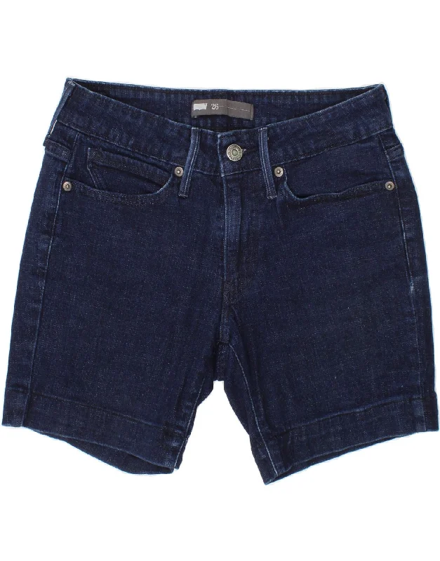 LEVI'S Boys Denim Shorts 11-12 Years W26  Navy Blue Cotton