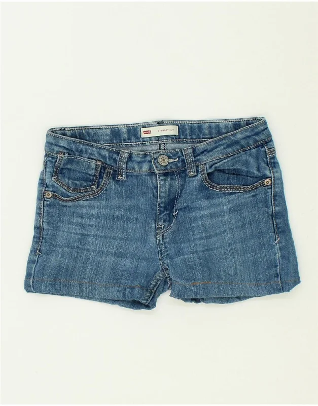 LEVI'S Girls 715 Denim Shorts 13-14 Years W24  Blue Cotton