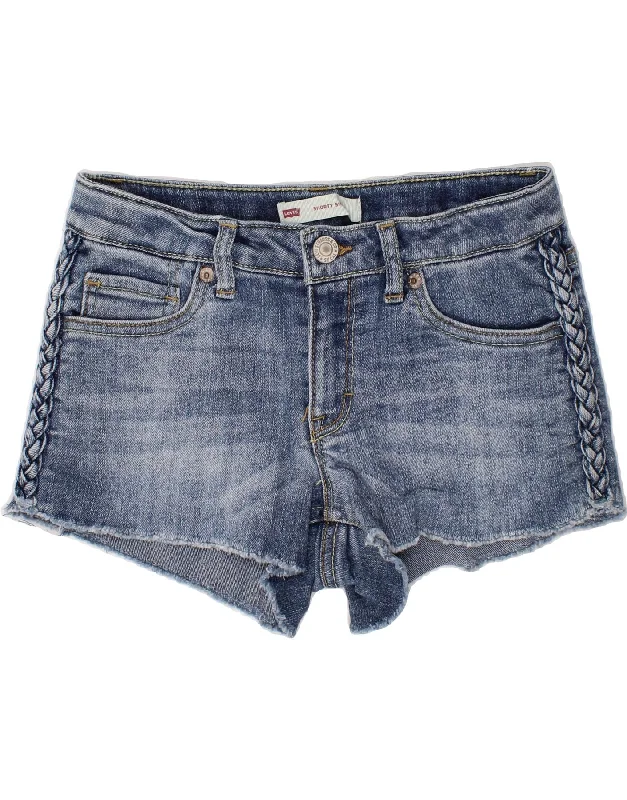 LEVI'S Girls Denim Shorts 11-12 Years W26  Blue Ramie